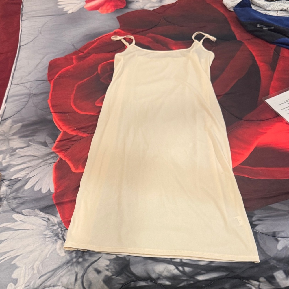 Elegant Cream Slip Dress